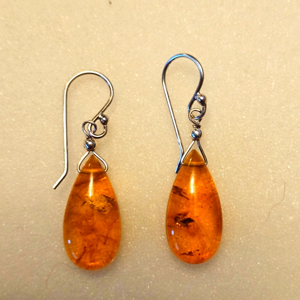 Amber Drop Earrings